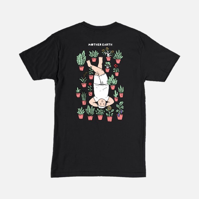 เสื้อยืด Wheelger Mother Earth - สีดํา