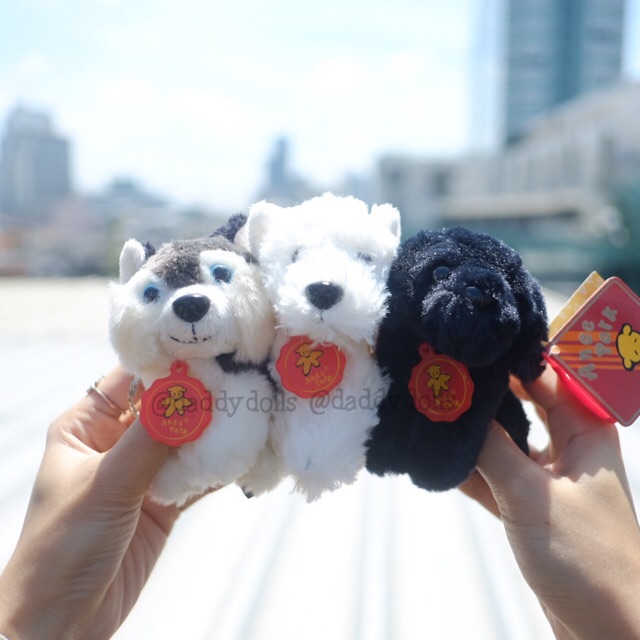 พวงกุญแจ Siberian Husky ไซบีเรียนฮัสกี้ & Labrador ลาบราดอร์ & Poodle พุดเดิ้ล 4นิ้ว Anee Park หมา สุนัข