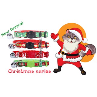 C🎅ปลอกคอแมวเซฟตี้ลายคริสมาสต์🎄 (ราคา/เส้น)
