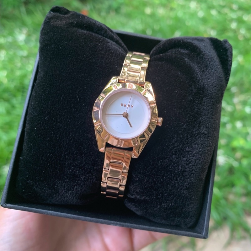 [[พร้อมส่ง📦แท้💯%]] DKNY ny2871 Greene Three-Hand Rose Gold-Tone Stainless Steel Watch