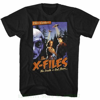 the x - files tv show เสื้อยืดลําลองสําหรับผู้ชายแขนสั้นสีดําสไตล์ฮิปสเตอร์