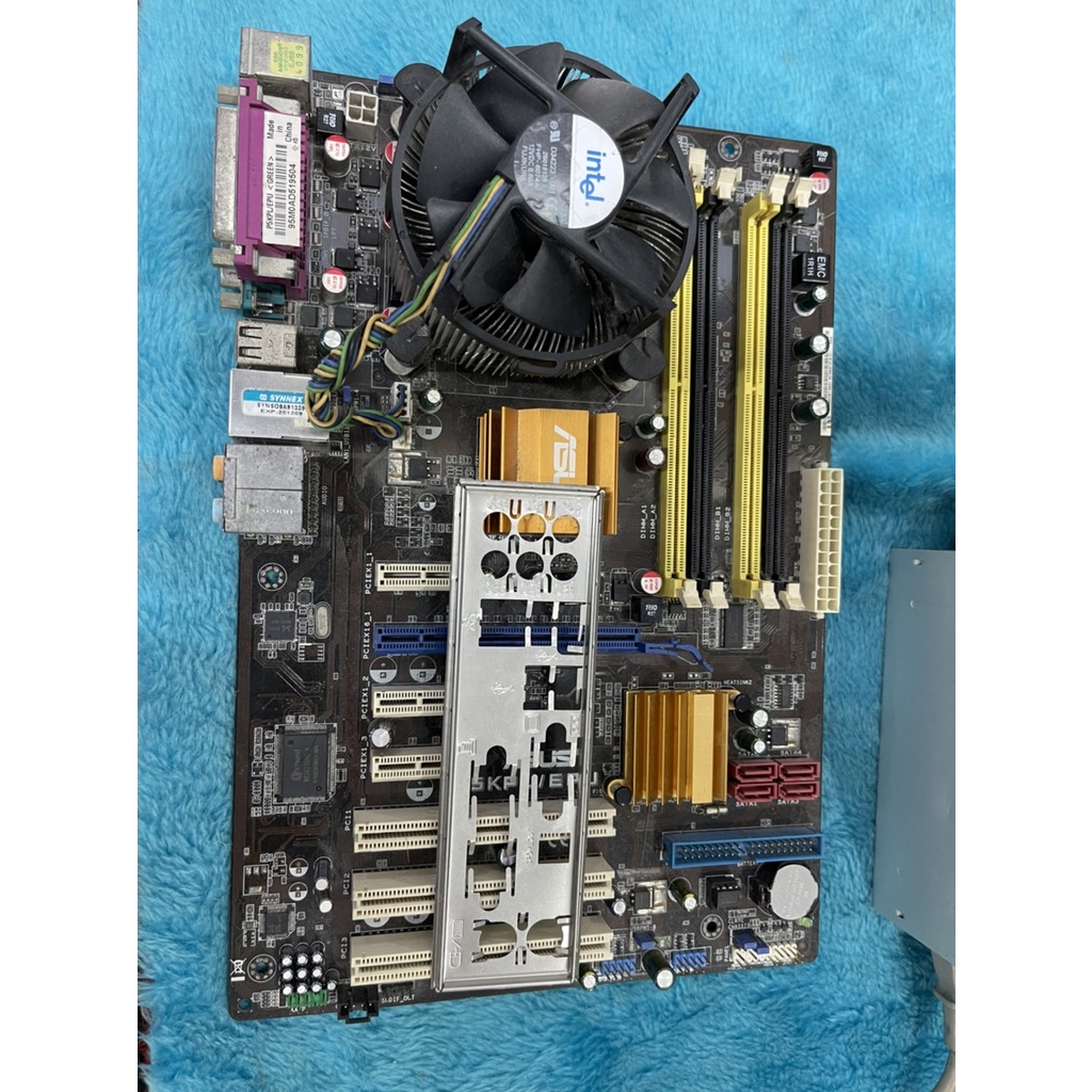 เมนบอร์ด(mainboard) asus p5kpl/epu (socket775) + CPU Intel Core2 Quad Q9400 2.66 GHz *****Lan ใช้ไม่
