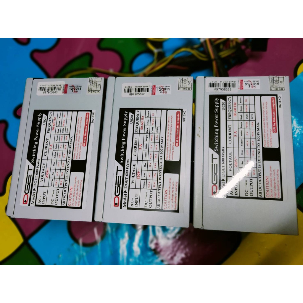 SWITCHING POWER SUPPLY พาวเวอร์ซัพพลาย POWER SUPPLY DGET 600w Full