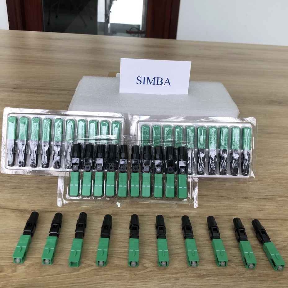 Blister of 10 Fast Connector ขั้วต่อออปติคัล SC/APC จาก DYS F-SC/APC-21/10-DYS ที่มีการสูญเสียต่ํามา