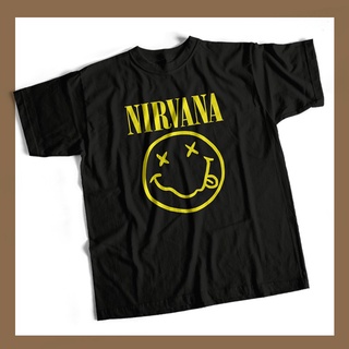 เสื้อใส่สบายเสื้อวงดนตรี nirvana คอนต้อน แท้ เสื้อวินเทจ เสื้อยืดแฟชั่น แนวสตรีท