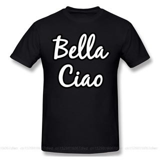 เสื้อยืด ผ้าฝ้าย พิมพ์ลาย Bella Ciao แฟชั่นฤดูร้อน สไตล์สตรีท สําหรับผู้ชายS-5XL