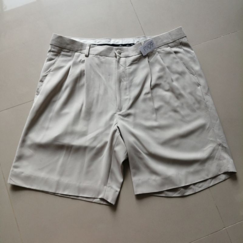 PT07 กางเกง​ขาสั้น​ กางเกง​ผ้า​มัน​ กางเกง​มือสอง​ เอว​ 38