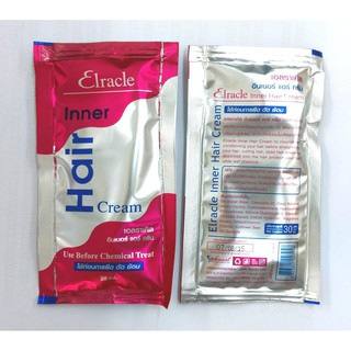 (พร้อมส่งยกกล่อง) Elracle Inner Hair Cream ซองชมพู 30 ml/ซอง