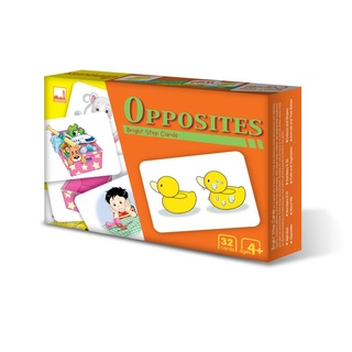 Bright Step Cards Opposites - บัตรภาพคำศัพท์ภาษาอังกฤษคำตรงกันข้าม  (3+ ขวบ)