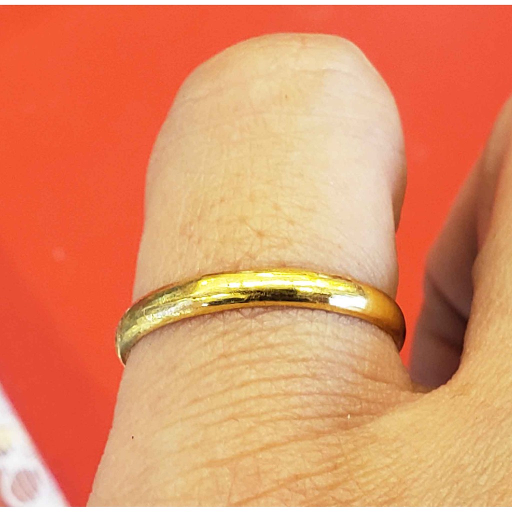 แหวนทอง1 กรัม ทองแท้ 96.5% ลายเกลี้ยงเงา  จากเยาวราช มีใบรับประกัน