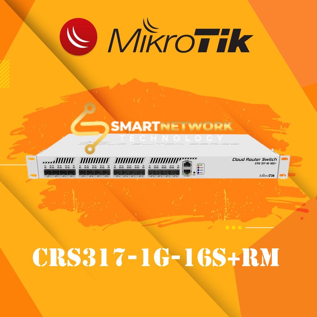 Mikrotik CRS317-1G-16S+RM 🔸ราคาถูก🔸รับประกัน🔸สินค้าใหม่🔸ส่งเร็ว🔸รับประกันจริง(ตามเงื่อนไขกำหนด)