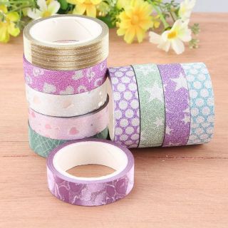 Masking tape glitter 
เทปตกแต่ง กากเพชร กลิตเตอร์