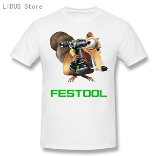 เสื้อยืดพิมพ์ลายแฟชั่น Summwe เสื้อยืดแขนสั้น ผ้าฝ้าย พิมพ์ลายกระรอก FESTOOL MAKITA แฟชั่นสําหรับผู้ชาย