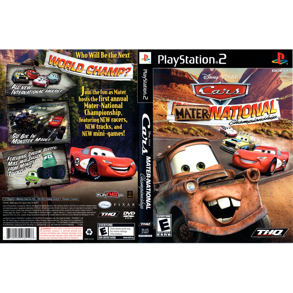 แผ่นเกมส์ Cars Mater National Championship PS2 Playstation2 คุณภาพสูง ราคาถูก