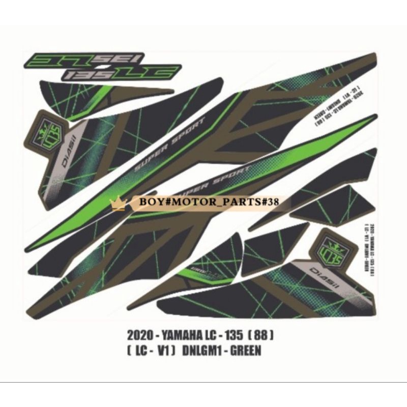 YAMAHA LCV1 2020 BODY STICKER STRIPE ( 88 ) รุ่นใหม่ ( 9 COLOUR )