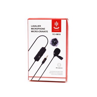 ไมโครโฟน ใช้กับมือถือ Yichuang YC-VM10 Clip On Lavalier Microphone 3.5mm ความยาว 6 เมตร