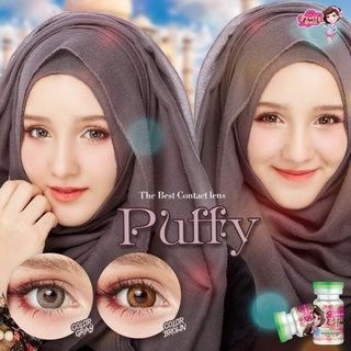 คอนแทคเลนส์ Big eye รุ่น Puffy ยี่ห้อPretty doll ตาโต มีสี ดำ เทา ตาล ฟ้า สายตาปกติ