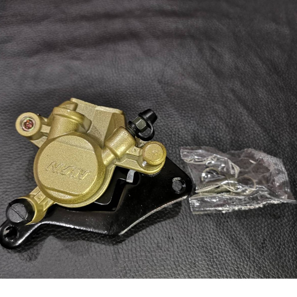 ปั้มเบรคหน้า HONDA WAVE 110 i-125i-CZI คาลิเปอร์แม่ปั๊มเบรคล่าง ด้านหน้า (สีทอง)  แถมผ้าเบรค 1 ชุด//