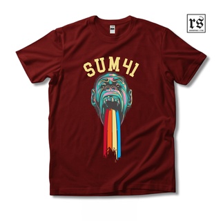 เสื้อผ้าผชเสื้อยืด พิมพ์ลายวงดนตรี Sum 41 สไตล์พังก์ สําหรับผู้ชาย และผู้หญิงS-5XL