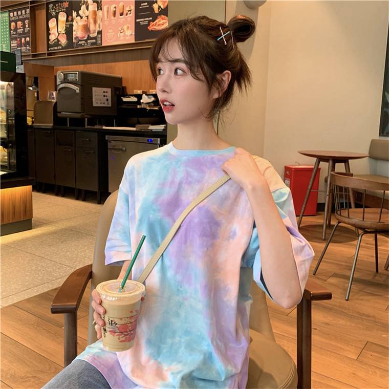 เสื้อมัดย้อม เสื้อยืดลายมัดย้อมพาสเทล เสื้อยืดมัดย้อม 3สี #202