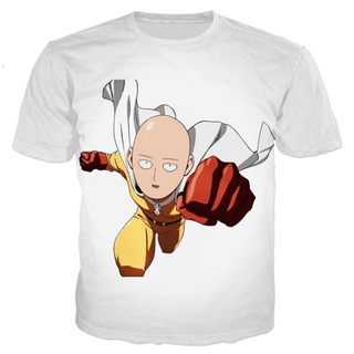 เสื้อยืดผ้าฝ้ายพรีเมี่ยม เสื้อยืด พิมพ์ลายอนิเมะ One Punch Man สไตล์ฮาราจูกุ สตรีท สําหรับผู้ชายเสื้อยืดอินเทรนด์