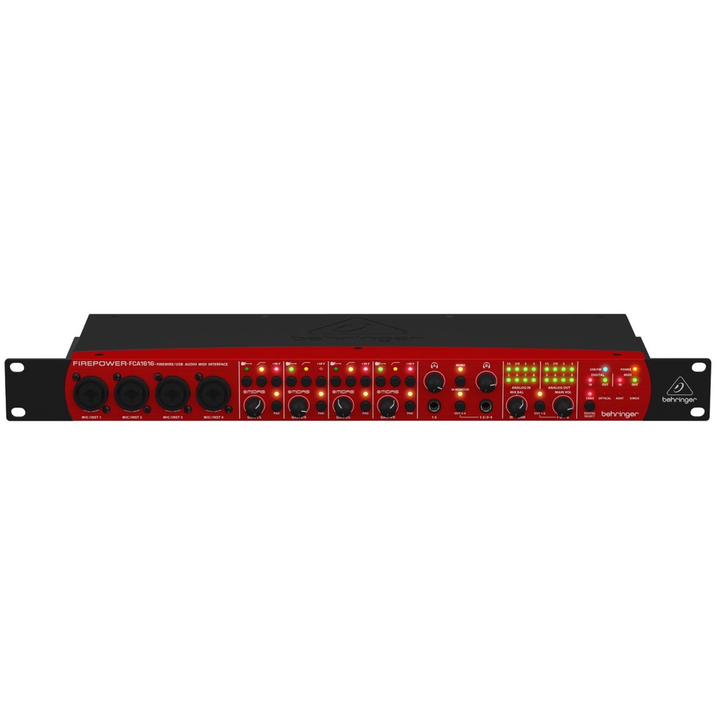 Behringer FCA1616 *ของแท้รับประกัน1ปี* 16 x 16 Firewire/USB ออดิโออินเตอร์เฟส, 24bit /96kHz, ADAT,S/