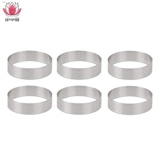 Circular Stainless Steel Porous Tart Ring Bottom Tower Pie Cake Mould