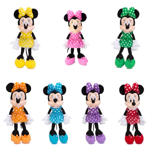 ตุ๊กตา Minnie Mouse มินนี่เม้าส์ Happy Day 12/16นิ้ว มินนี่ มินนี่เม้า มินนี่เมาส์