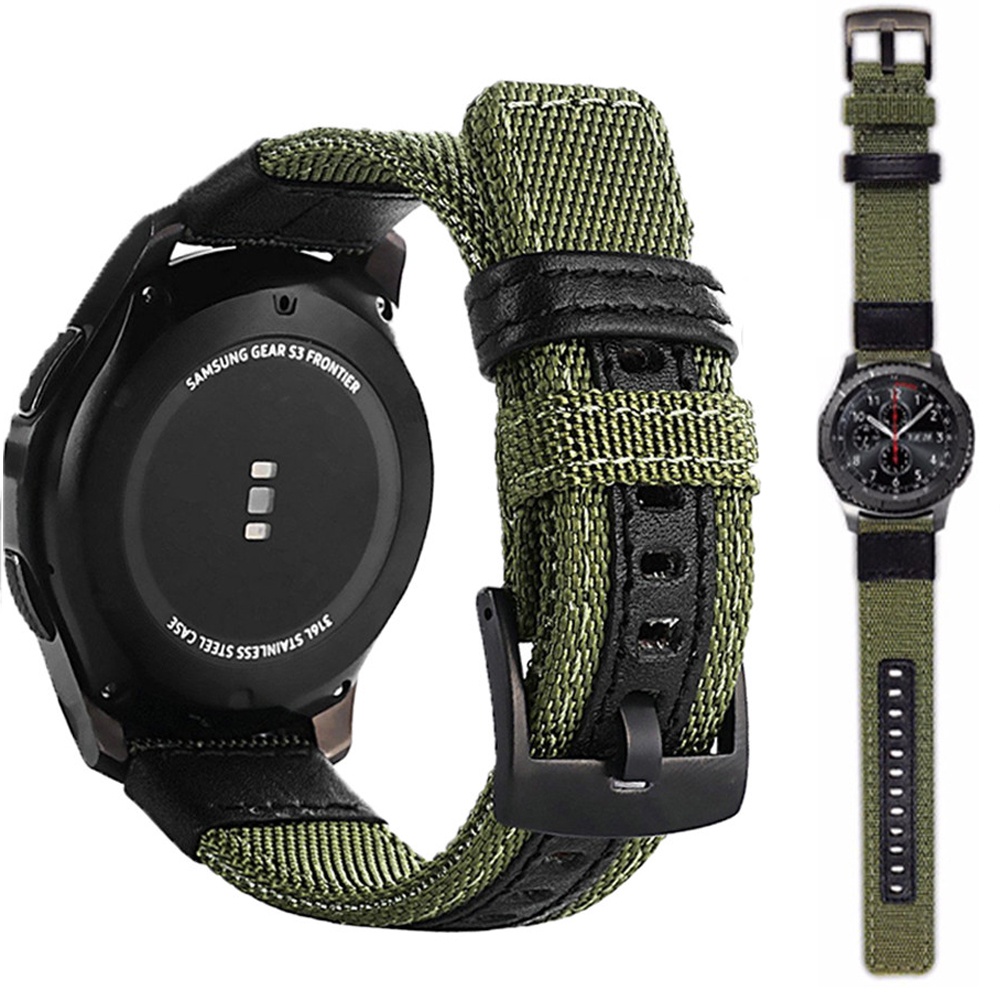 สายนาฬิกาข้อมือไนล่อนทอ สําหรับ Samsung Galaxy watch 3 46 มม. gear s3 Frontier Classic 22 มม. 20 มม.