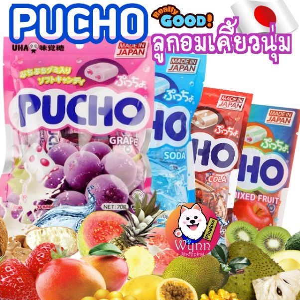 ขนมญี่ปุ่นนำเข้า PUCHO ลูกอมเยลลี่เคี้ยวนุ่ม รสผลไม้