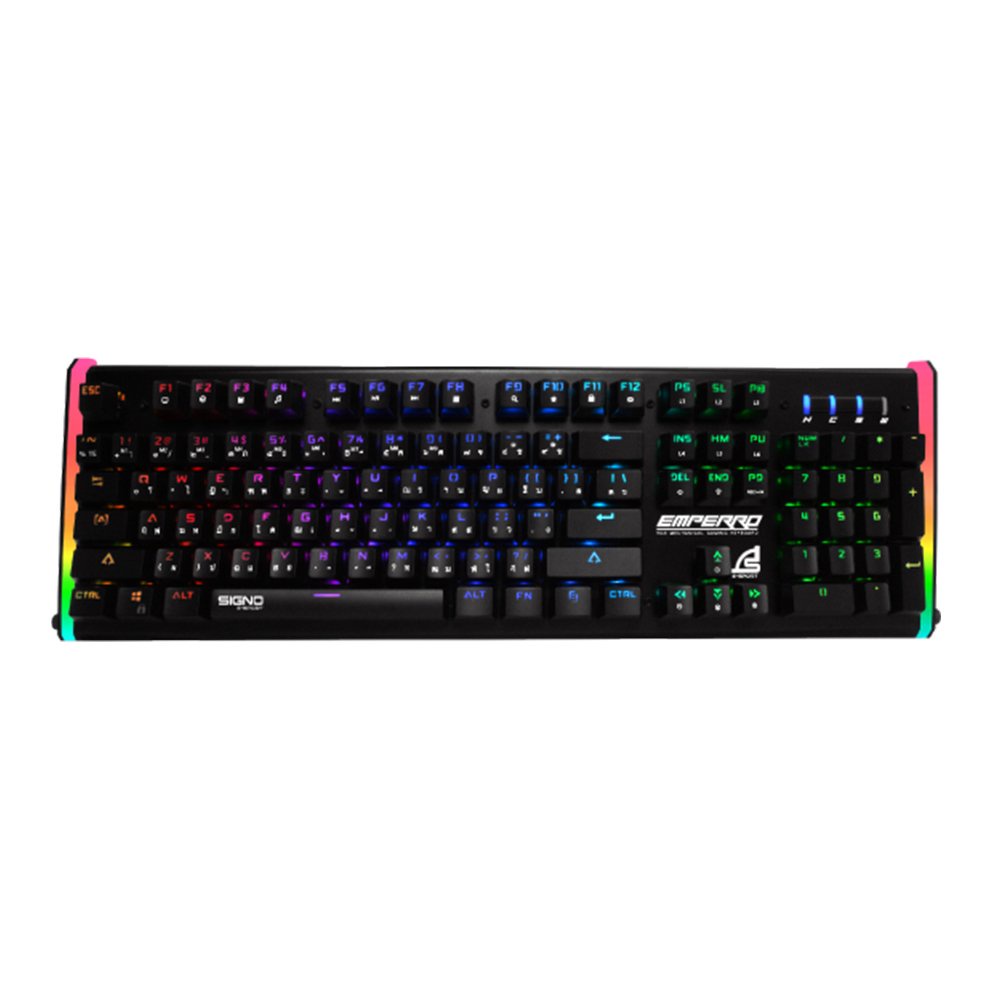 ✵∋♝KEYBOARD (คีย์บอร์ด) SIGNO KB-770 EMPERRO (OPTICAL BLUE SWITCH) (RGB LED) (EN/TH)