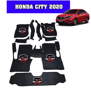 พรมปูพื้นรถยนต์ HONDA CITY 2020 -2021แถมฟรีแผ่นกันสึกพลาสติกอย่างดีมูลค่า250-.บาท