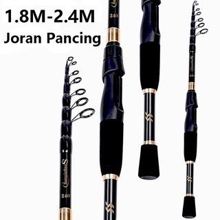 Sougayilang 1.8-2.4m Telescopic Fishing Rod Ultralight Spinning/Casting Fishing Rod Carbon Fiber Fishing Tackle Joran Pancing
