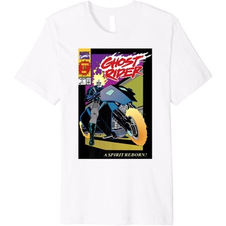 เสื้อยืดพิมพ์ลายเสื้อยืดเสื้อยืด พิมพ์ลายการ์ตูน Marvel Ghost Rider Number 1 พรีเมี่ยม สําหรับผู้ชาย และผู้หญิง เสื้อยืด