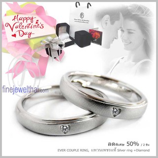 Finejewelthai-แหวนคู่-แหวนเพชรCZ-แหวนแต่งงาน-Couple-Diamond-CZ-Ring-Valentine Gift63