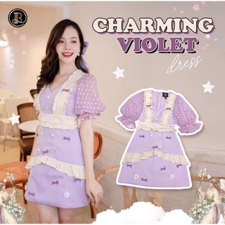 Minidress BLT BRAND : มินิเดรส น้องม่วง CHARMING VIOLET 💜Size L