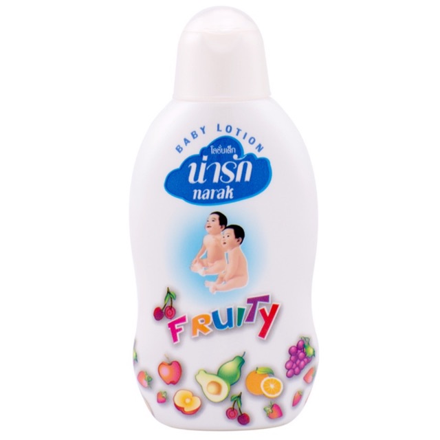 LeeMart โลชั่นสำหรับเด็ก น่ารัก Narak Baby Lotion 90ML โลชั่นเด็ก ฟรุ๊ตตี้ สีขาว ขนาด 90 มล.