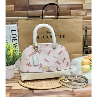 ❌❌SALE❌❌ COACH MINI SIERRA SATCHEL WITH DRAGONFLY PRINT (F78728) Code:B7D060365  แบรนด์แท้ 100% งาน Outlet