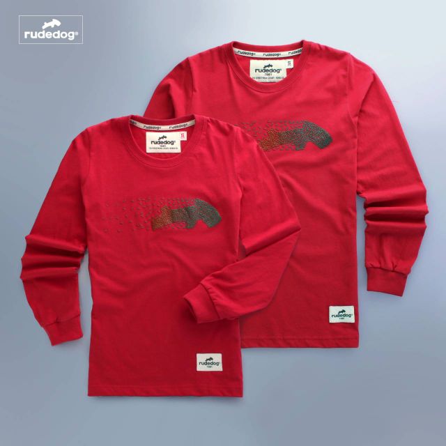 เสื้อยืด รูทด็อก ชาย-หญิง  สีแดง รุ่น Turbo
