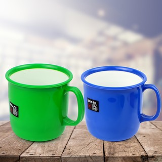   แก้วน้ำพลาสติก มีหู สีสันสดใส 1ใบ คละสี รุ่น plastic-cup-portable-oof-boss