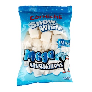 corniche Snow White Mega Marshmallows 300g. คอร์นิช สโนว์ไวท์ เมก้า มาร์ชเมลโลว์ 300กรัม