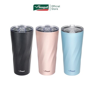 Seagull แก้วน้ำสุญญากาศ ทวิสต์ 0.5 ลิตร เลือกได้ 3 สี สีดำ สีชมพู และสีฟ้า