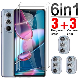 6in1 Tempered Glass lens Film For Motorola Edge 30 Screen Protector Protective Camera For Motorola Edge 30 Pro HD hardness cover