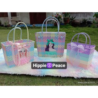 💜 กระเป๋าสาน Hand Made Size Jumbo 💜☮ ขนาด 15 นิ้ว ☮💰ร า ค า 3 5 0 ฿ 💰📮 จั ด ส่ ง ฟ รี 📮