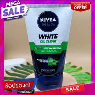 NIVEA MEN WHITE OIL CLEAR 100ก. NIVEA เมน ไวท์ ออยล์ เคลียร์ สครับ 100 กรัม NIVEA MEN WHITE OIL CLEAR 100 g. NIVEA MEN w