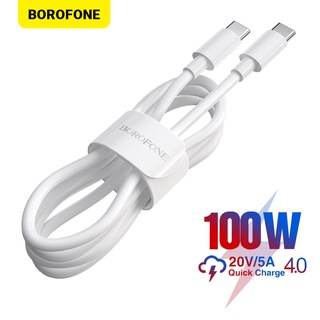 Borofone สายชาร์จ Usb Type C เป็นสายเคเบิล 100w PD Qc 5.0 Usb-C 1 ม. 2 ม. สําหรับ Android Samsung แล็ปท็อป Bx44