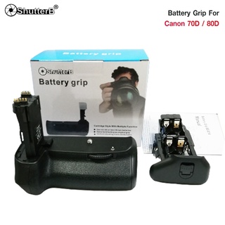 Battery Grip Shutter B รุ่น CANON 80D/70D (BG-E14 Replacement)