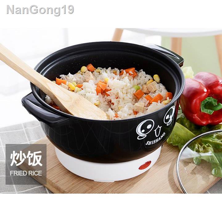 📣ส่วนลด 50%📣☋™Multi-function electric wok electric skillet cooking noodle pot 1-2 people rice cooker 1T8N