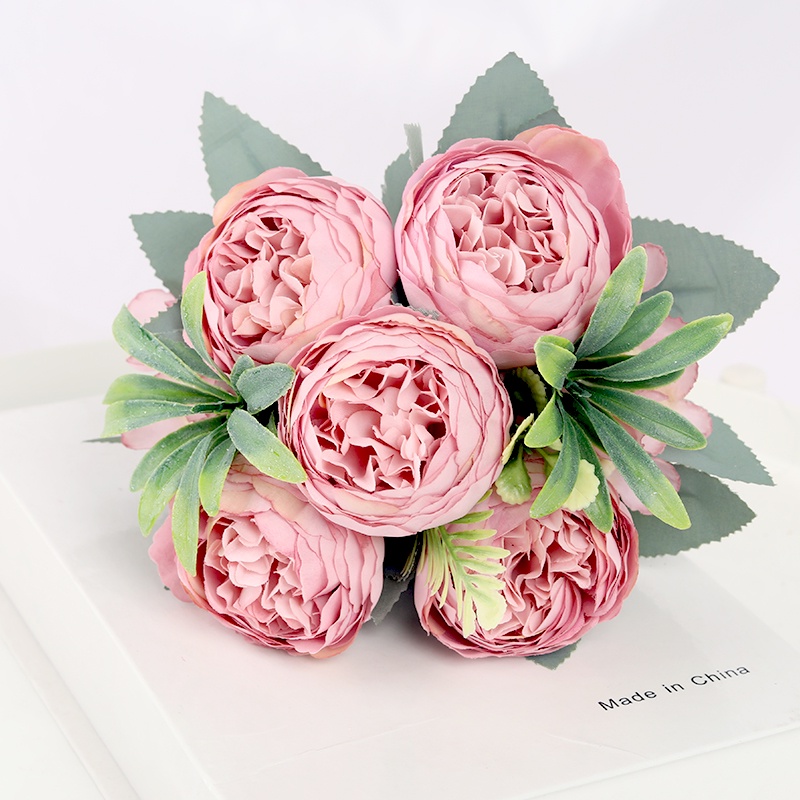 30cm Rose Silk Peony Artificial Flower Pink DIY Home Living Room Garden  Wedding Decoration Fake Flowers for Vase Cheap | Shopee Thailand