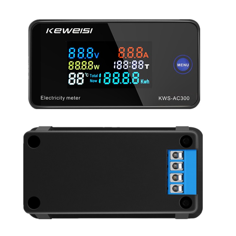 1PCS AC 50-300V LED AC Wattmeter มิเตอร์ไฟฟ้า KWS-AC300 โวลต์มิเตอร์แอมป์มิเตอร์ KWS Power Energy Me